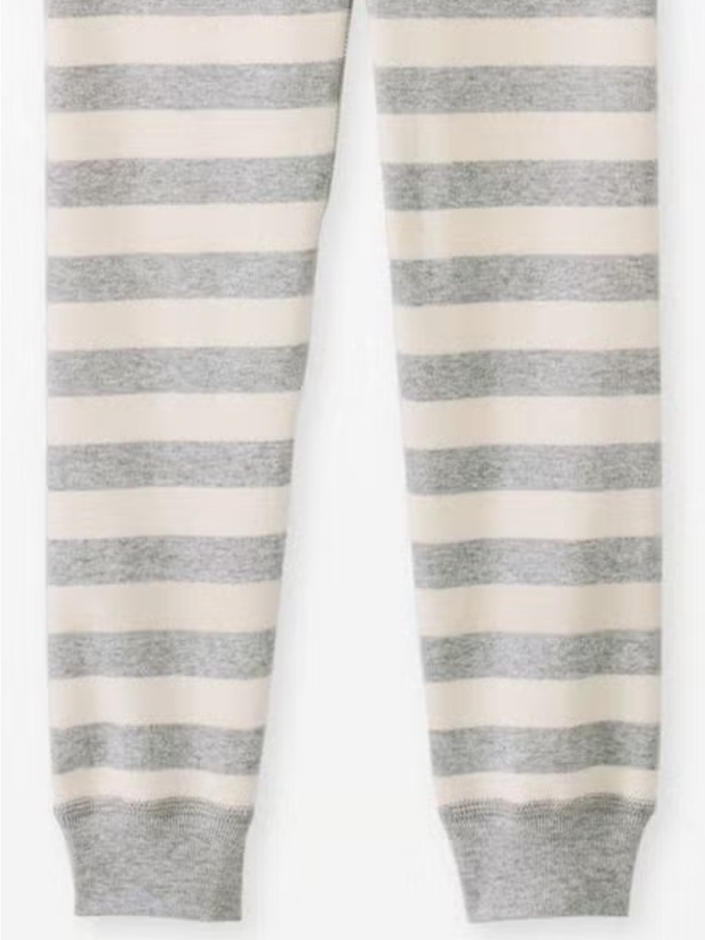Organic Hanna Andersson gray and white pajama bottoms 4